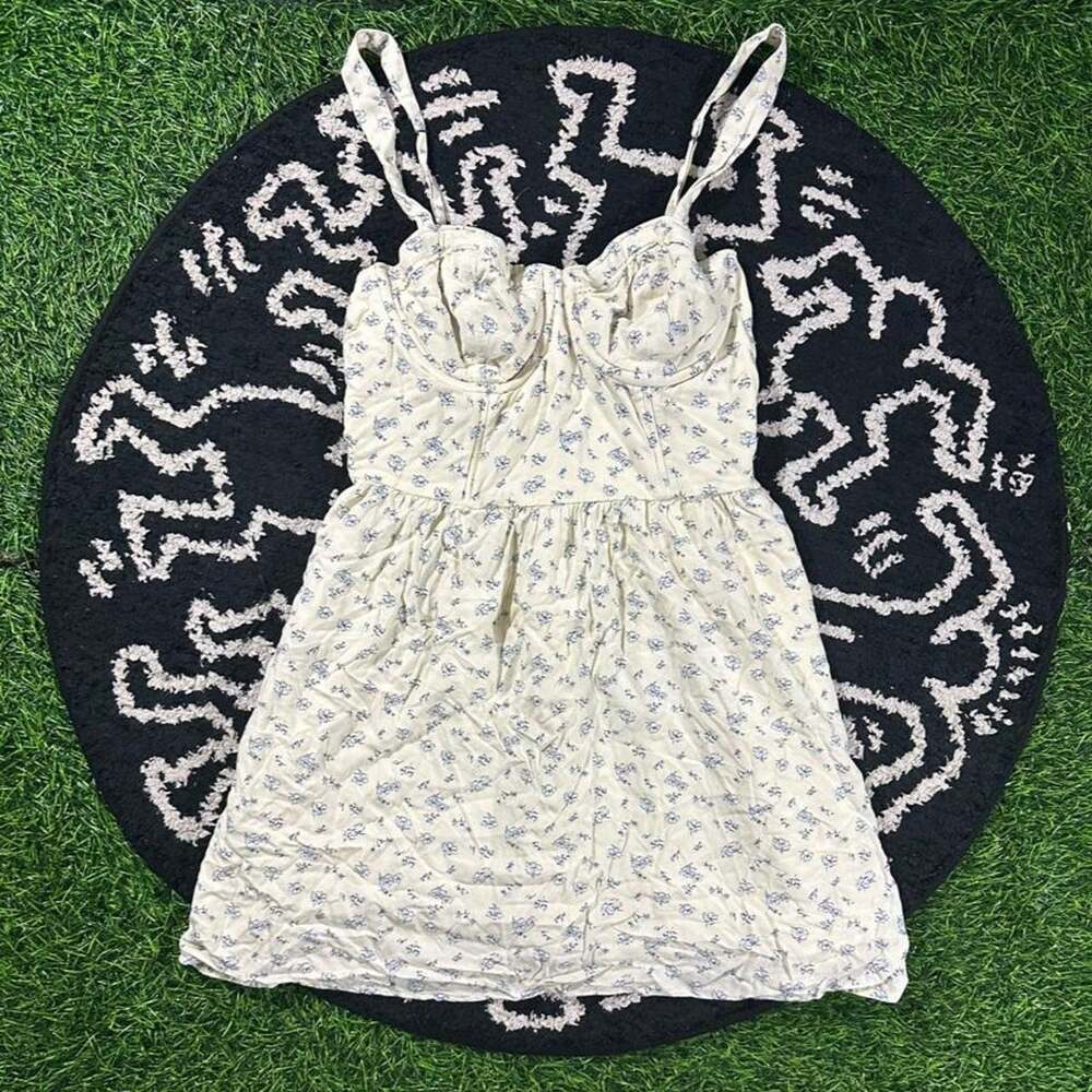 Women’s Abercrombie & Fitch Floral Corset Mini Dress - S; 19x22 (Width/Length)